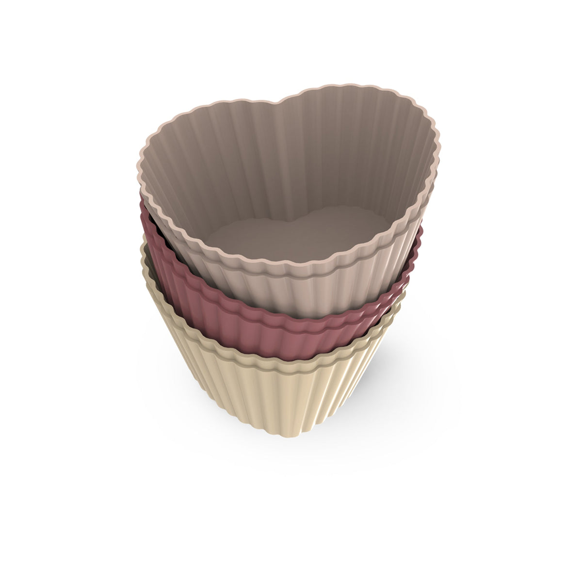 6 Piece Heart Shaped Muffin Cups Assorted
