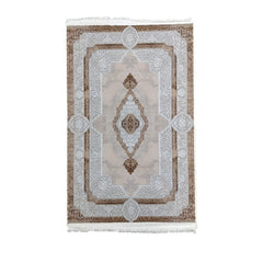 1 x 1.5m Persian-inspired Medallion Design Carpet Multicoloured