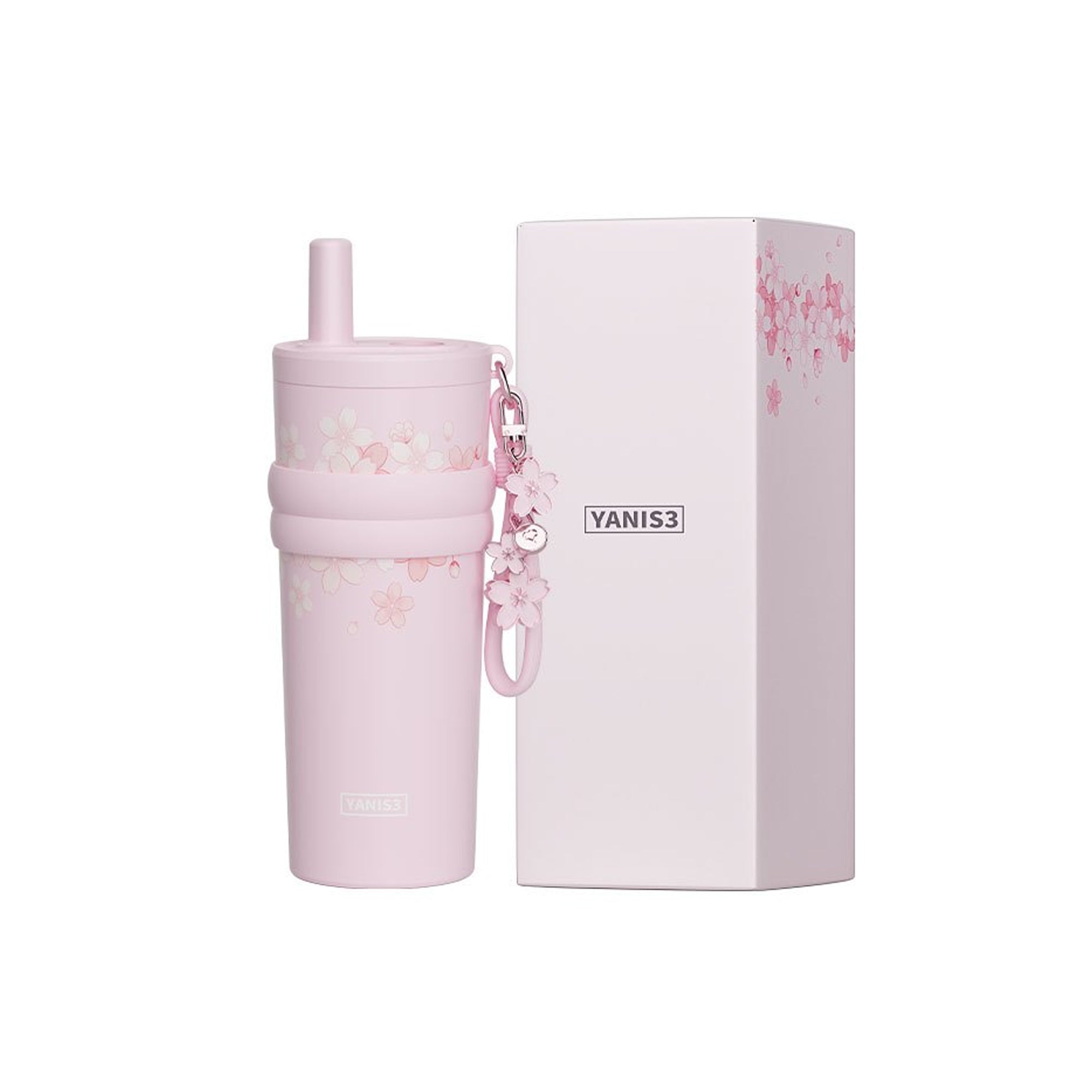 5D Print 550ml Flask with Straw Pink
