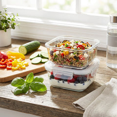 2 Piece 800ml Storage Container Set Clear