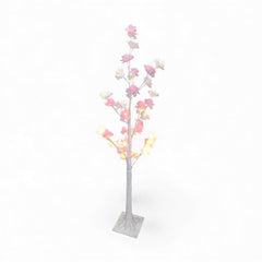 1.2m LED Tree with Roses Pink & White