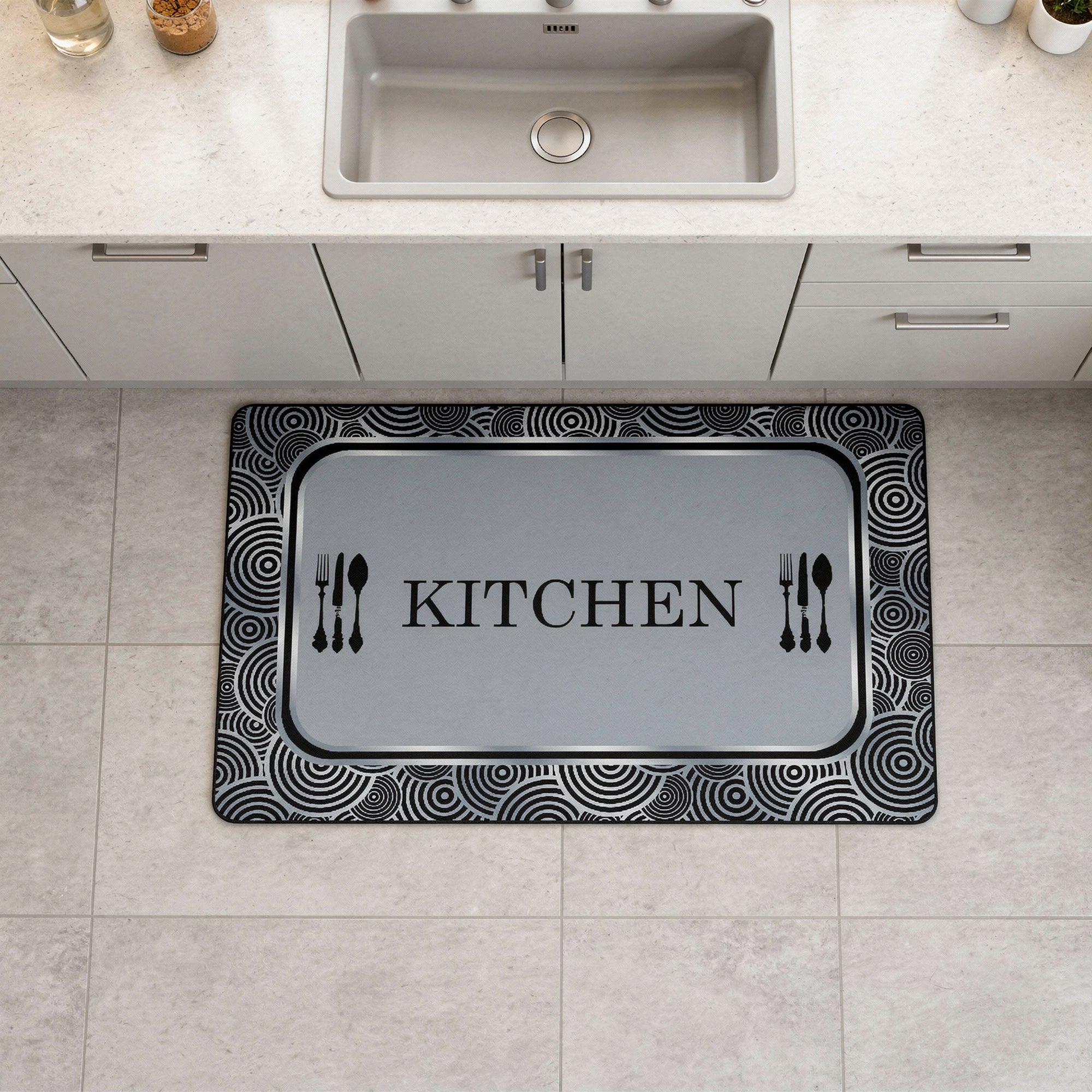 50 x 80cm Kitchen Mat Blue