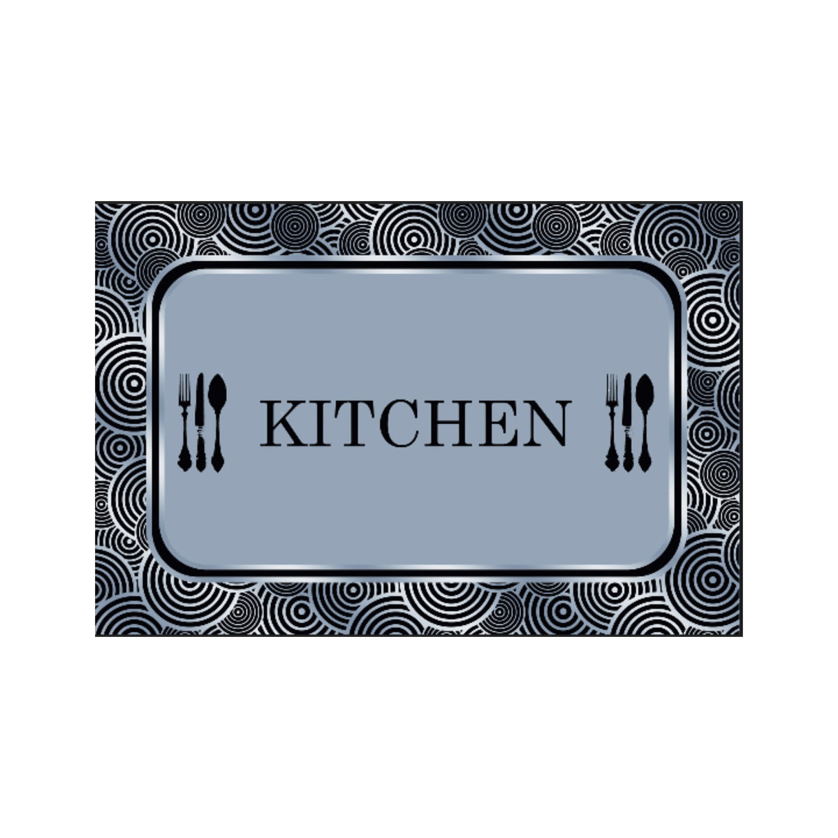 50 x 80cm Kitchen Mat Blue