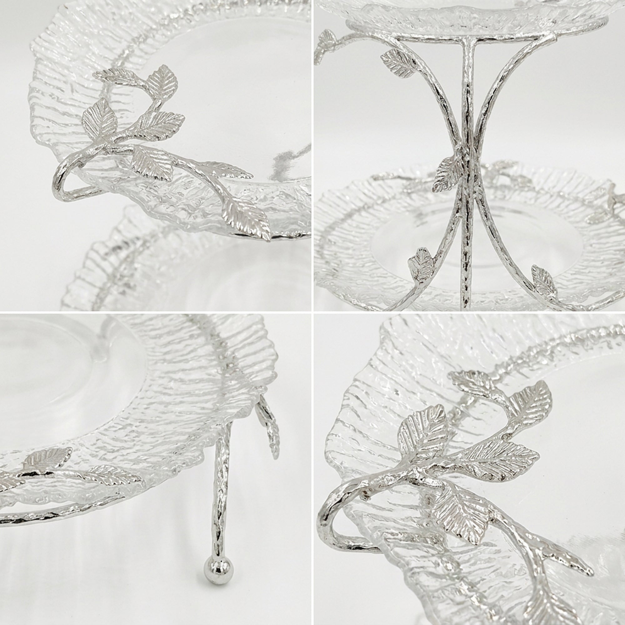 2 Tier Dessert Server Silver