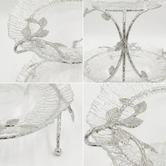 2 Tier Dessert Server Silver