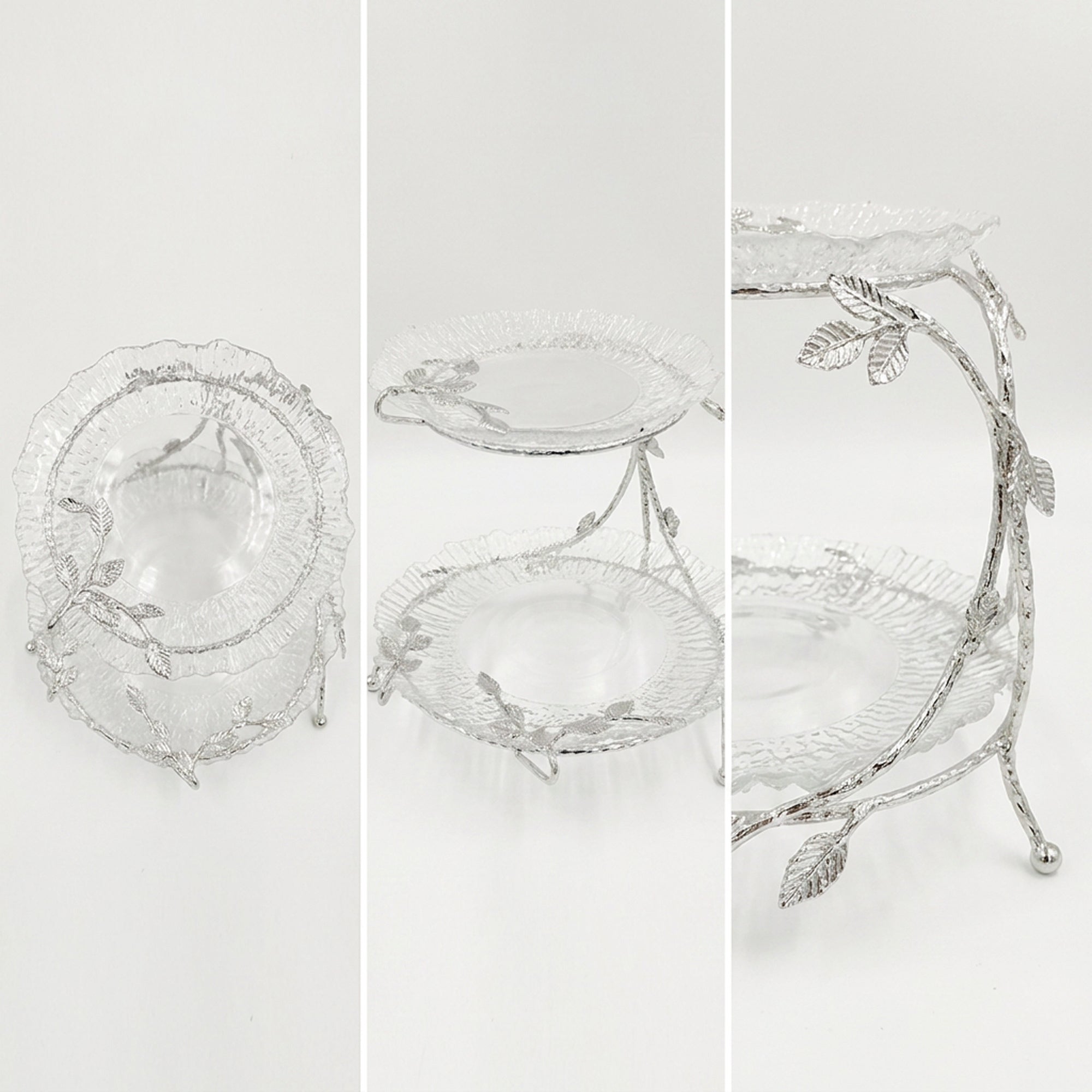 2 Tier Dessert Server Silver