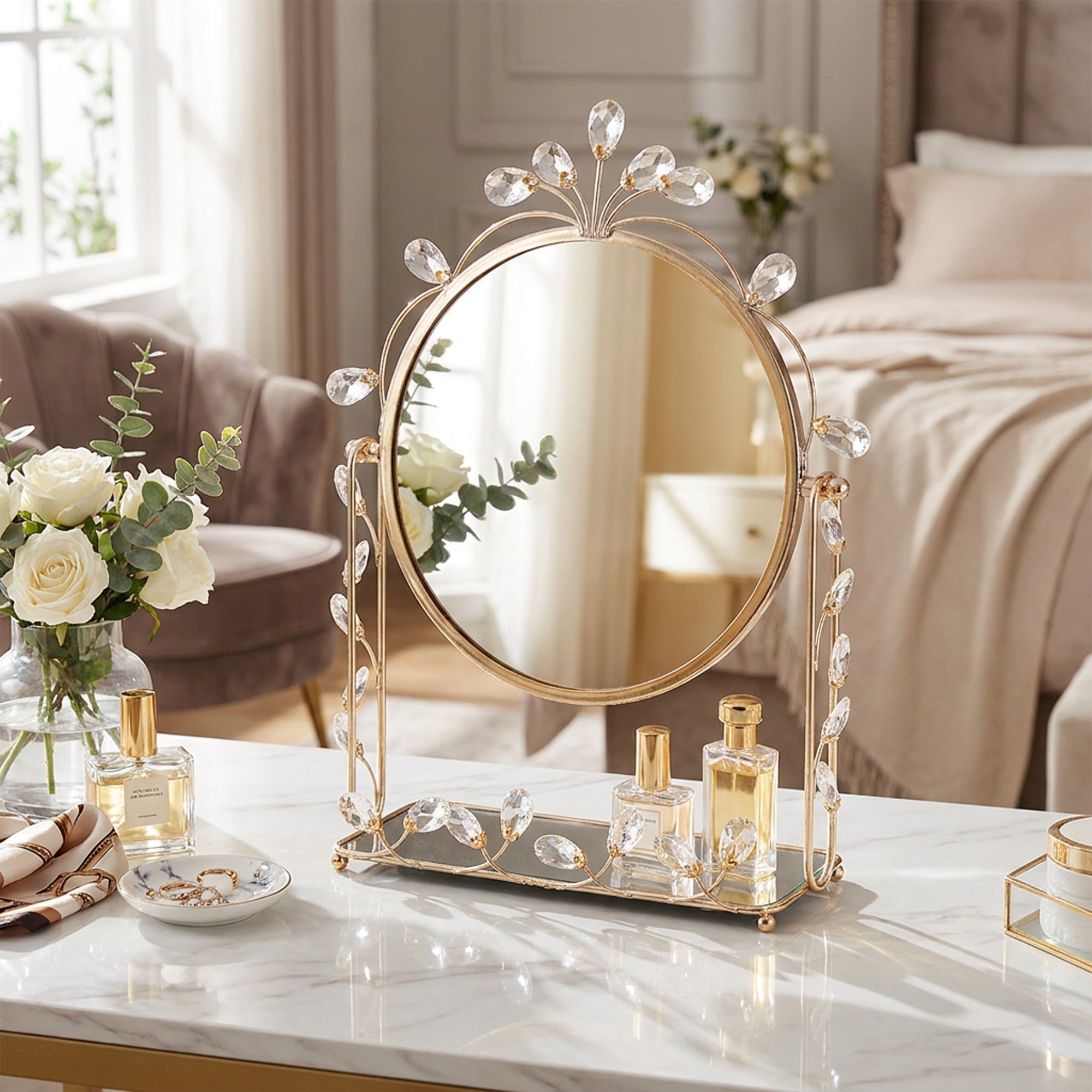 Adjustable Mirror Gold