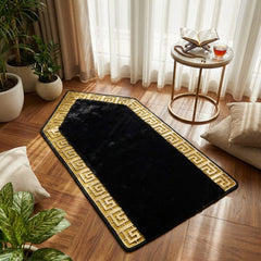 70 x 130cm Musallah Black & Gold