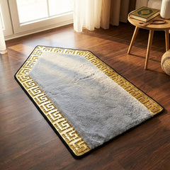 70 x 130cm Musallah Light Grey & Gold