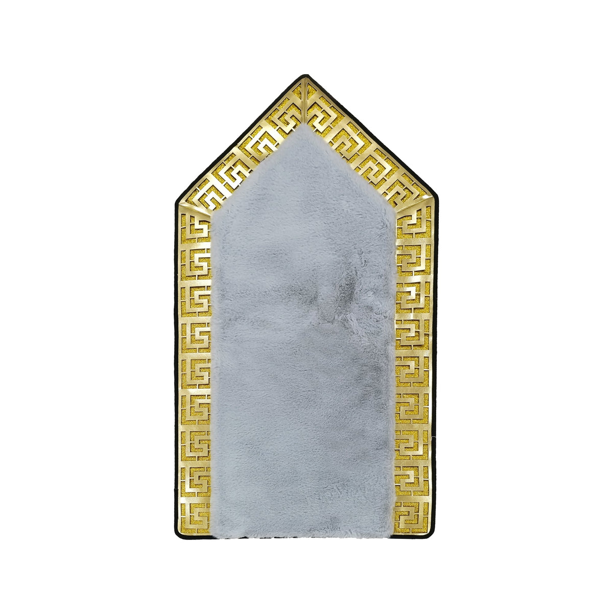 70 x 130cm Musallah Light Grey & Gold