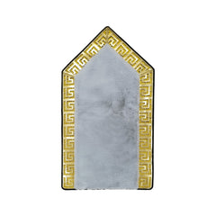 70 x 130cm Musallah Light Grey & Gold