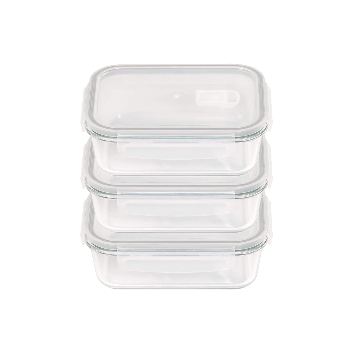 3 Piece 640ml Storage Container Set Clear