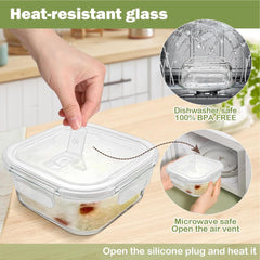 3 Piece 500ml Square Storage Container Set Clear