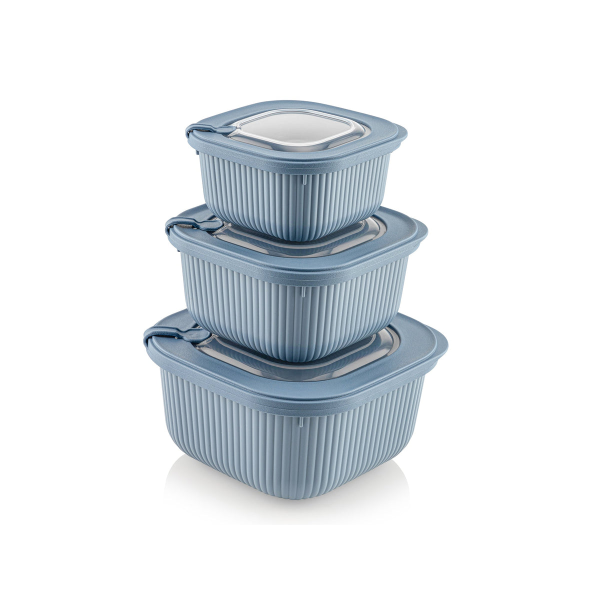3 Piece Line Storage Container Set Blue