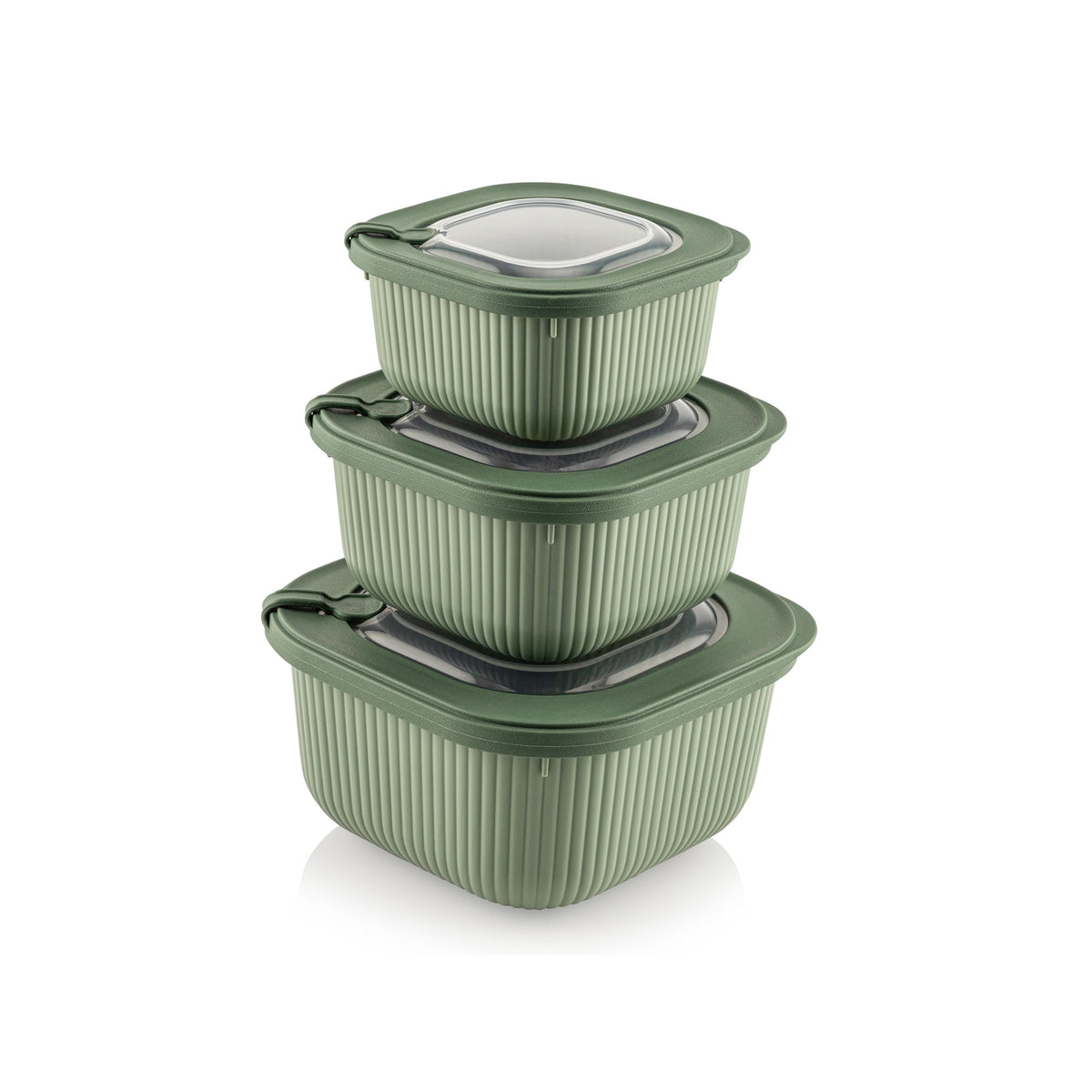 3 Piece Line Storage Container Set Green