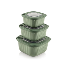 3 Piece Line Storage Container Set Green