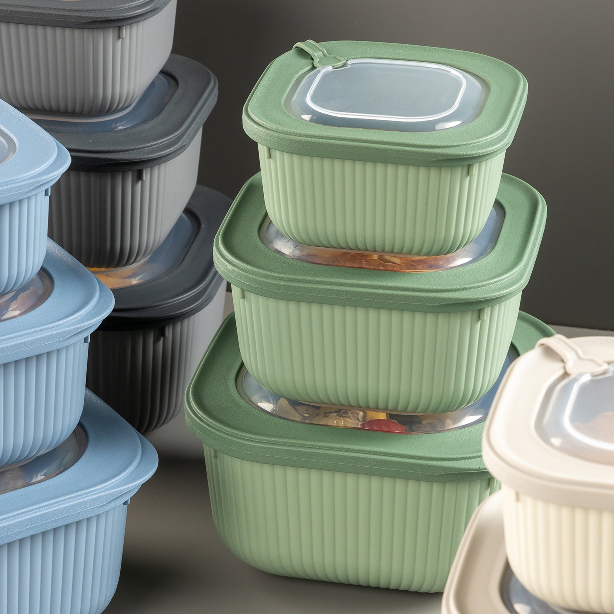 3 Piece Line Storage Container Set Green