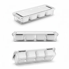 4 Compartment Storage Box White
