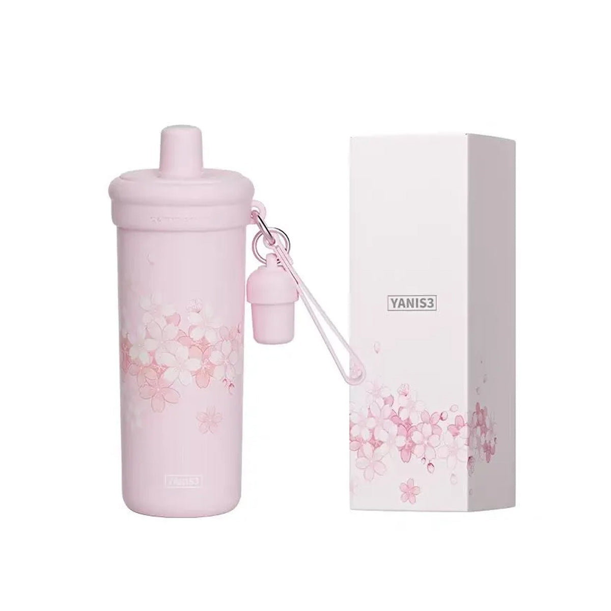 5D Print 600ml Flask with Straw Pink