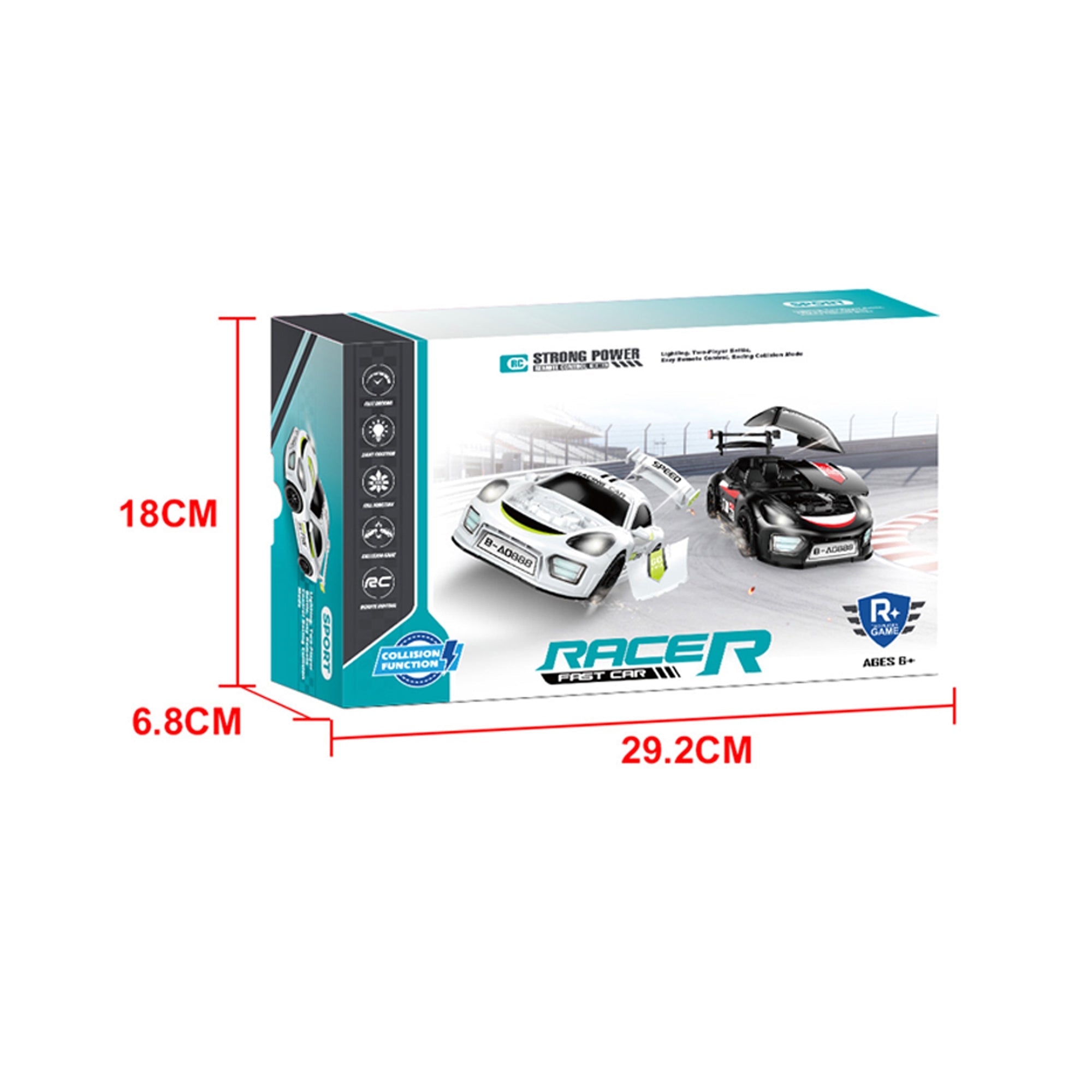 2 Player RC Car Set Black & White