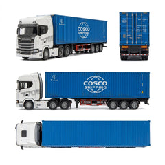 1:64 Alloy Scania Truck with Container Dark Blue
