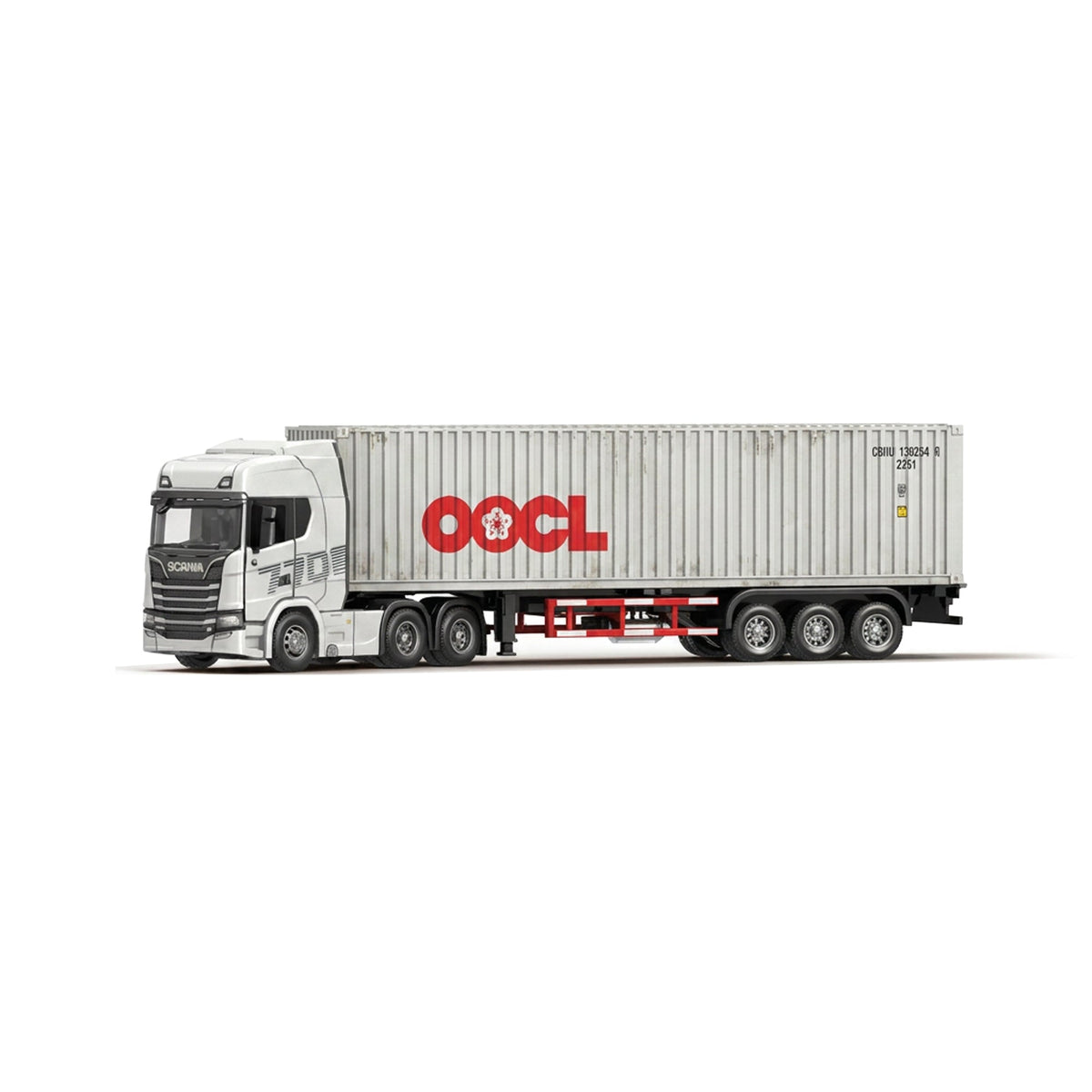 1:64 Alloy Scania Truck with Container Grey