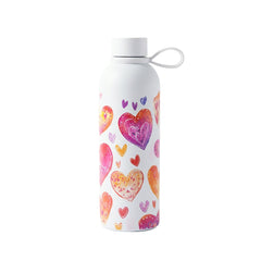 500ml Heart Design Flask White