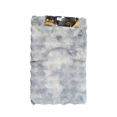 2 Piece Bathroom Mat Set Grey