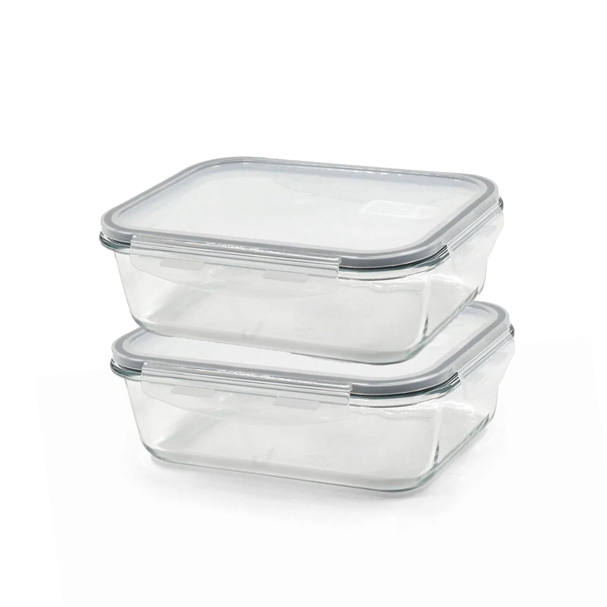 2 Piece 1520ml Storage Container Set Clear