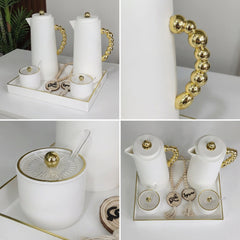 6 Piece Breakfast Server Set White
