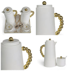 6 Piece Breakfast Server Set White