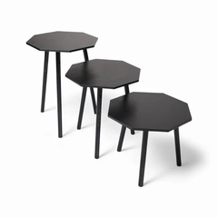 3 Piece Coffee Table Black