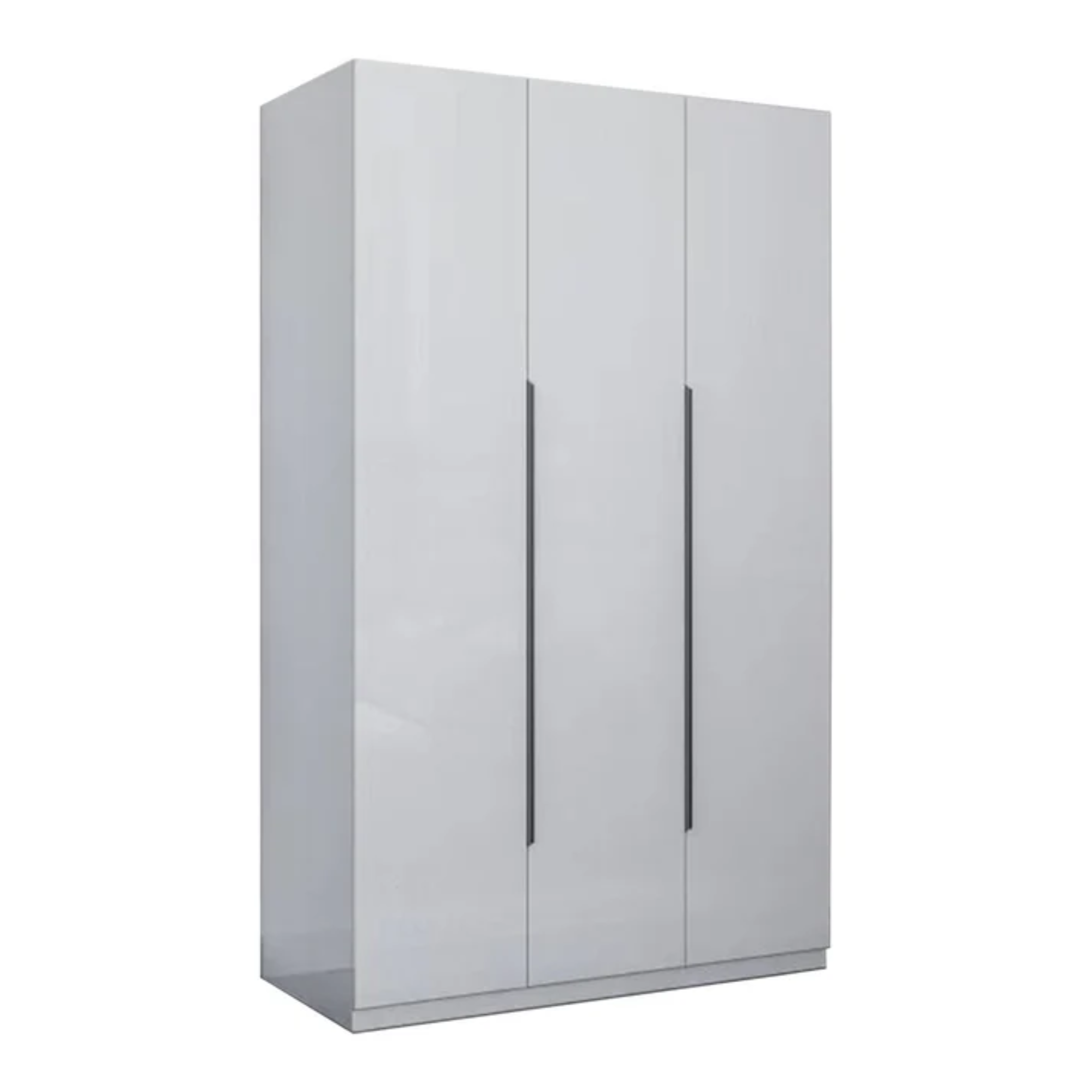 3 Door High Gloss Wardrobe White