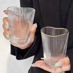 6 Piece Heart Design Tumbler Set Clear