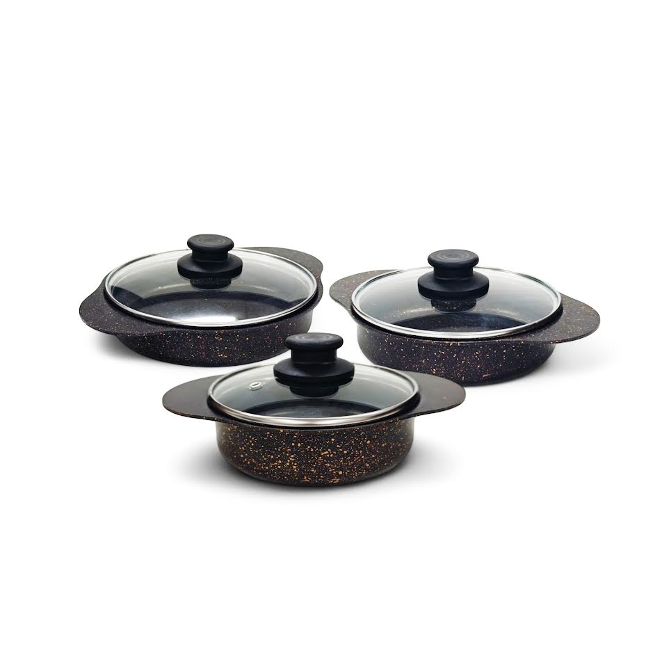 6 Piece Egg Pan Set Black + FREE Legend Grips