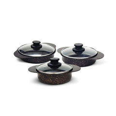6 Piece Egg Pan Set Black + FREE Legend Grips