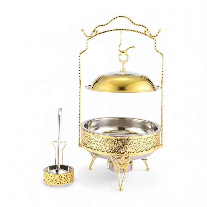 6Lt Chafing Dish with Spoon Gold