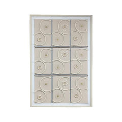 80 x 120cm Spiral Design Frame Cream