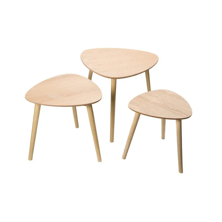 3 Piece Coffee Table Light Brown