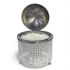 2.5Lt Chafing Dish with Mesh Design White & Stainless Steel