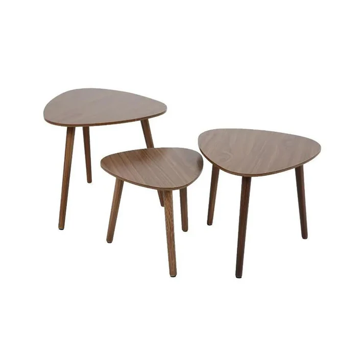 3 Piece Coffee Table Dark Brown