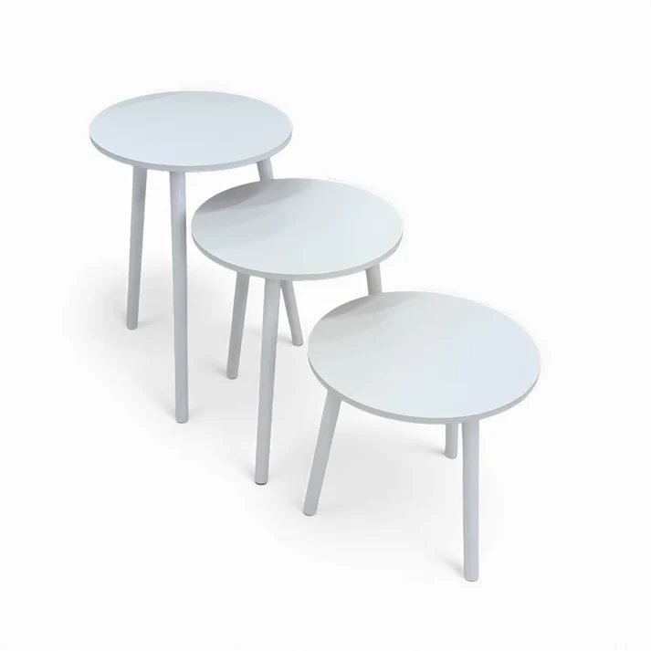3 Piece Coffee Table White