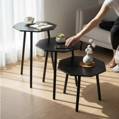 3 Piece Coffee Table Black
