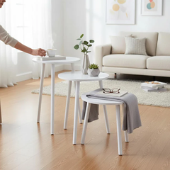 3 Piece Coffee Table White