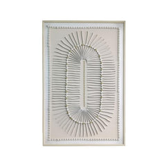 80 x 120cm Sculptural, Abstract Design Painting Cream