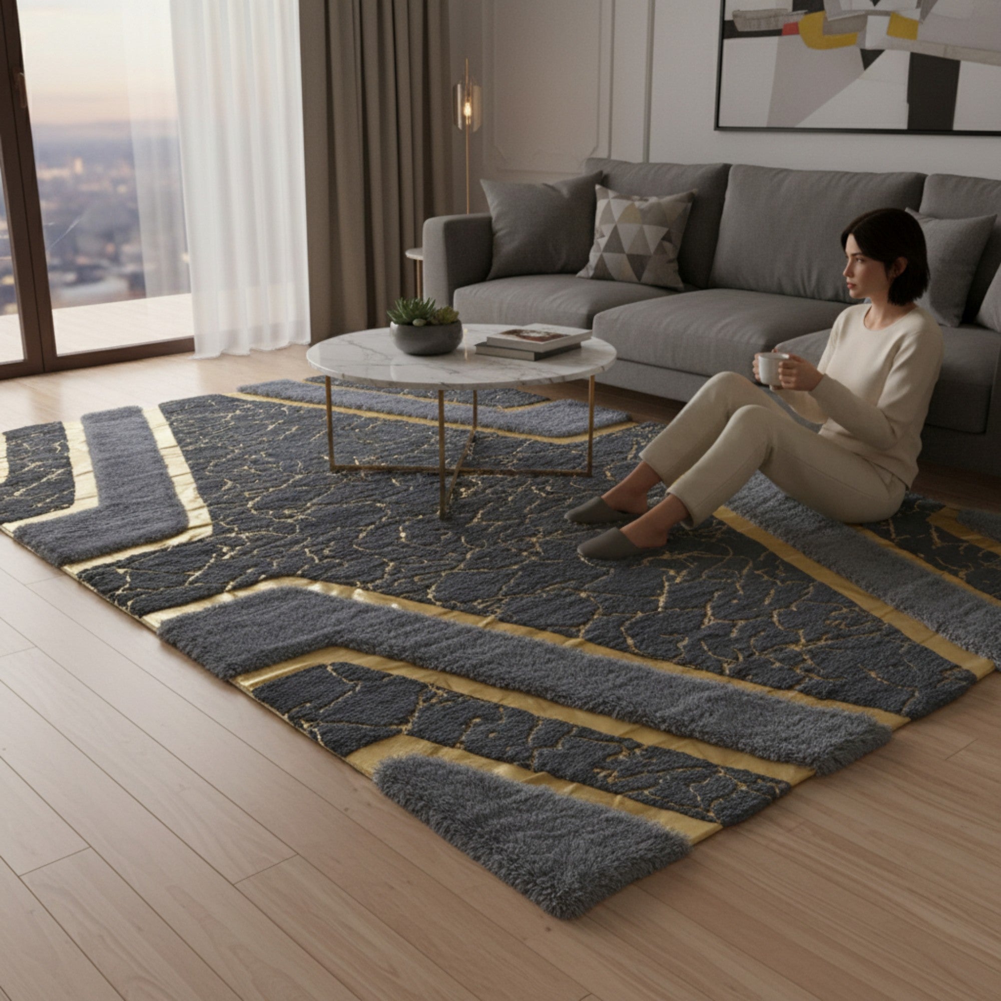 2 x 2.3m Carpet Grey
