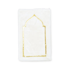 70 x 130cm Musallah White & Gold