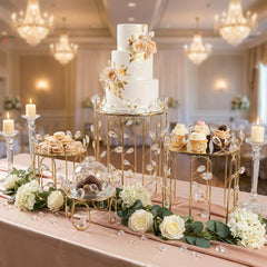 4 Piece Cake Stand Set Gold