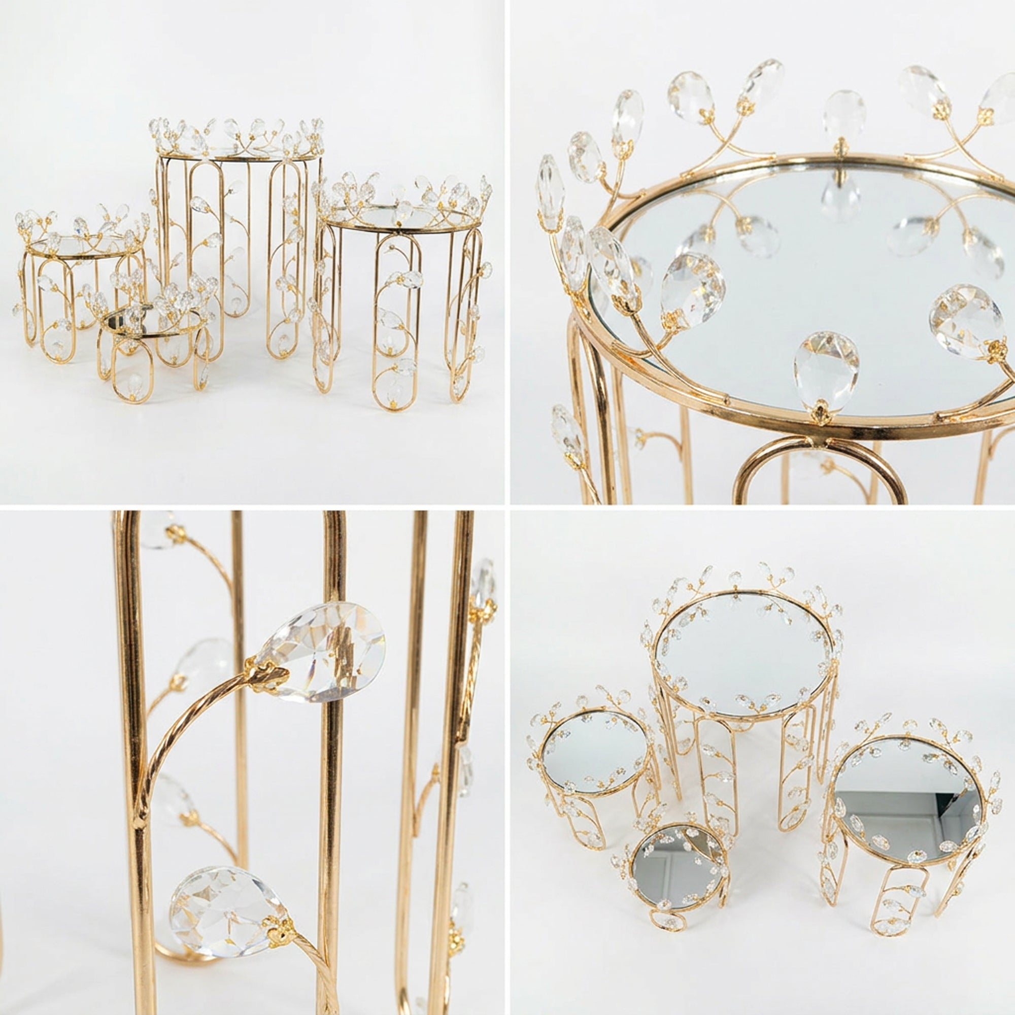 4 Piece Cake Stand Set Gold