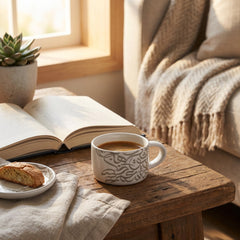 10cm Calligraphy Mug White